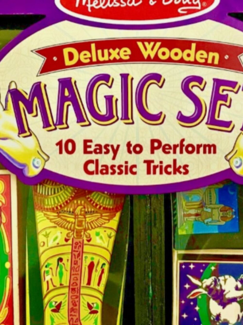 MELISSA & DOUG NIBDeluxe Wooden MAGIC SET with 10 Easy to Perform Classic Tricks